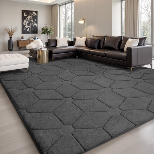 Fluffy rugs large shaggy rug - rugs,