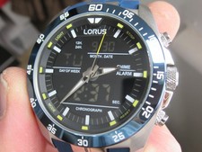 Lorus Mens Watch RW617AX5 Analogue/Digital Display RRP £99.99 New Boxed Papers .