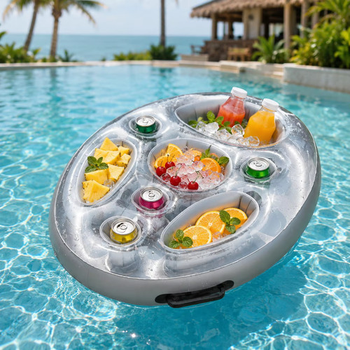 Floating inflatable cup holder - floating,