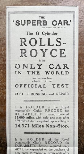 Rolls royce 1910 cutting - royce,