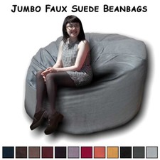 Faux Sued Bean Bags Jumbo Chair Huge  Giant  Lounger  Gaming Seat