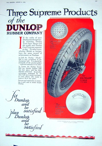 Old 1925 dunlop rubber tyres - rubber,