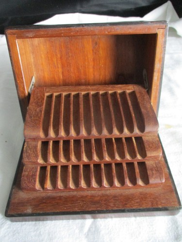 Vintage wooden inlaid - wooden, &