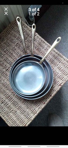 Copper pans set with - set, of