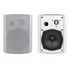 5.25" 130mm 320 W Weatherproof Outdoor Patio Garden Speakers 8 Ohm in White Pair