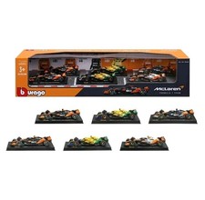 BNIB 2025 Burago 1:43 Scale Model 6 McLaren F1 Formula 1 Cars DieCast Metal Set