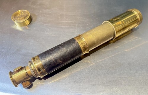 Antique three draw telescope - antique, three-draw