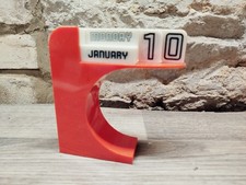 Vintage 1960s Retro Perpetual Desk Calendar - red 