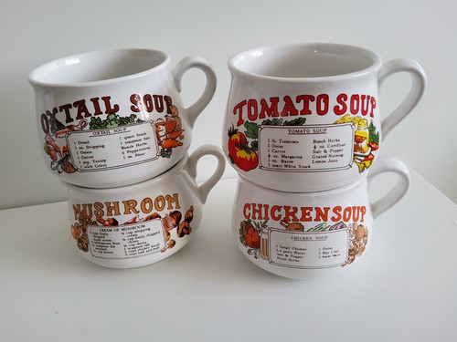 Recipe soup mugs bowls - recipe, set