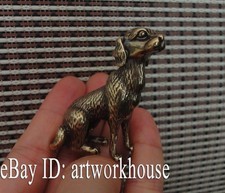 Vintage Solid Brass Dog