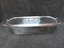 STAINLESS STEEL FISH KETTLE FISH POACHER WITH LID + LIFT OUT DRAINER