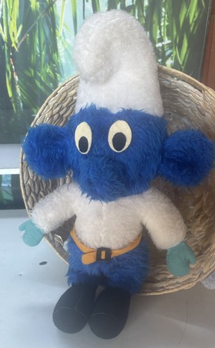 Vintage smurf teddy - smurf, felt