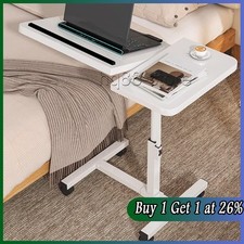 Adjustable Large Over Bed Chair Table Heavy PC Computer Laptop Workstation Cart