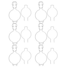 6 Pcs Air Tight Glass Storage