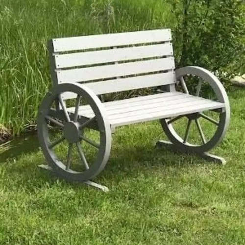 Rustic wooden garden bench - rustic,