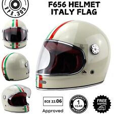 ViPER F656 RETRO VINTAGE FIBREGLASS FULL FACE MOTORCYCLE CRASH ECE HELMET ITALY