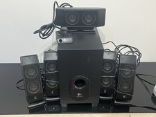 Logitech X-540 Gaming PC Computer Surround Sound Speakers TESTED WORKING VIDEO