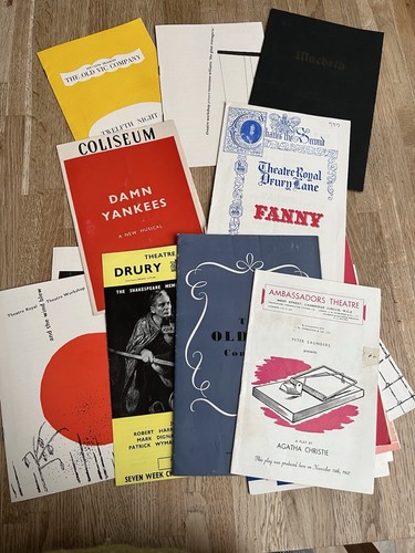 50s london theatre - london, programmes