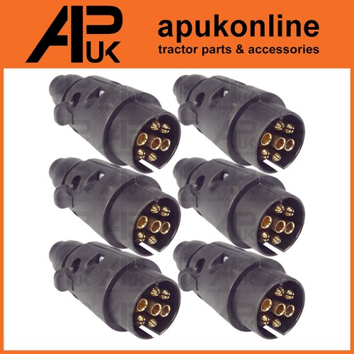 Trailer pin plug 12v male - 6x,