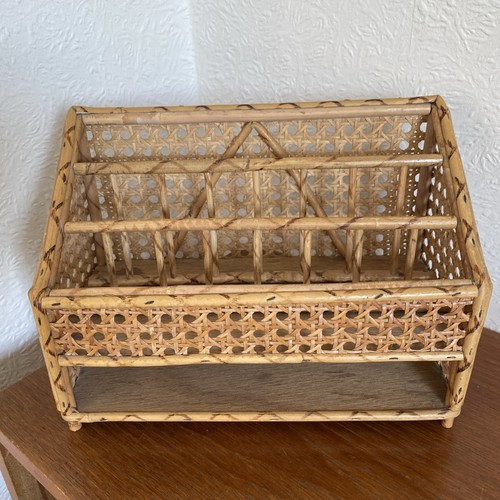 Vintage bamboo letter rack mid - bamboo,