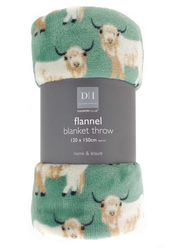 Highland cow flannel blanket - highland,