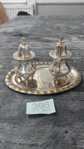 Vintage chrome salt - chrome, pepper