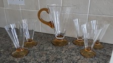Art deco conical glass - glass, jug