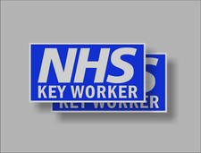 2x NHS Key Worker Quality stickers, Car, Window, Laptop, etc. Support Worker.