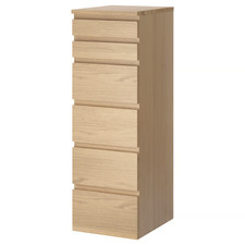 MALM Chest of 6 Drawers With