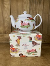Cath Kidston Dachshund Sausage Dog Print Teapot  With Box