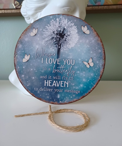 Wooden round hanging sign - wooden,