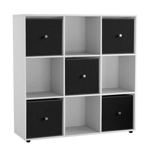 Cube white wooden bookcase - 9,