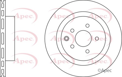 Apec red rear brake discs - 2x,