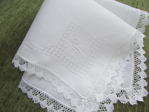 Vintage handkerchief wedding - handkerchief,