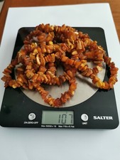 Amber small rough chip very large necklace 107 grams, please see all pictures.