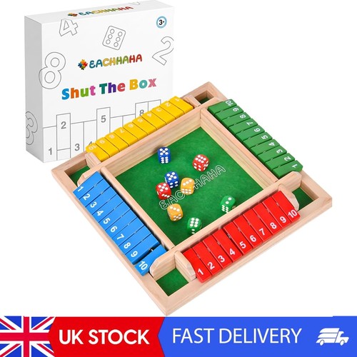 Shut the box player wooden - shut,