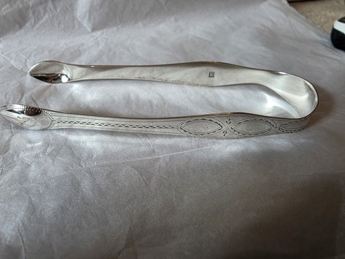 Sterling silver sugar tongs - sterling,