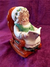 Old Lady in a Rocking chair Ceramic Money Box