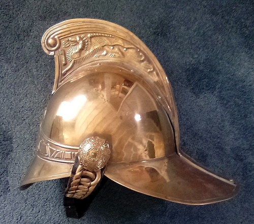 Fireman helmet with leather - fireman's,