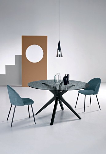 Modern round smoked - modern, hammered