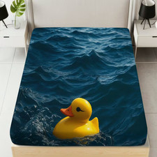 Cartoon rubber duck fitted - duck,