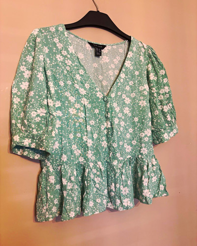 New look green white floral - look, &