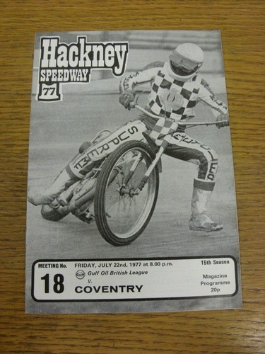 1977 speedway programme - speedway,