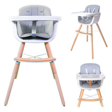 Callowesse Elata Wooden Highchair in Grey
