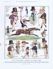 HORSE RACING Caricatures of