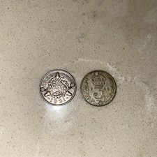 1921 & 1931 silver threepenny