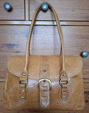 Joshua Taylor Apricot Brown Shoulder Bag . Genuine Leather. Pre-loved.