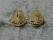 WW1 Original Pair White Metal  Pre-1908 T.9 Middlesex Regiment Shoulder Titles