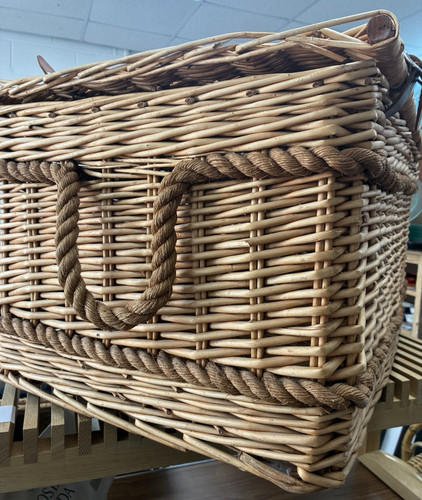 Large wicker basket storage - large,