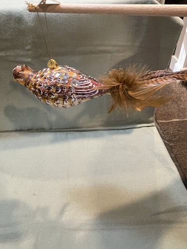 Pheasant blown glass christmas - pheasant,
